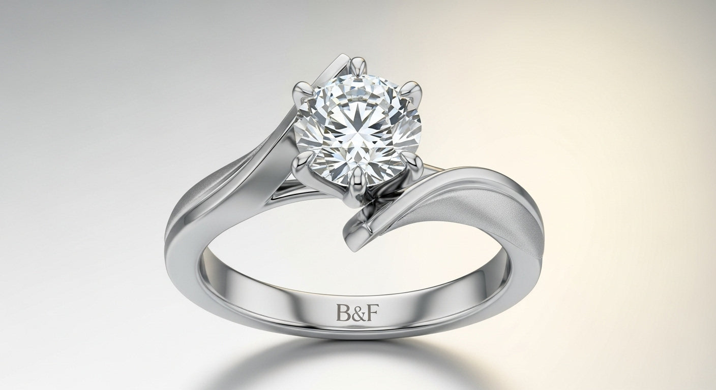 White diamond engagement ring