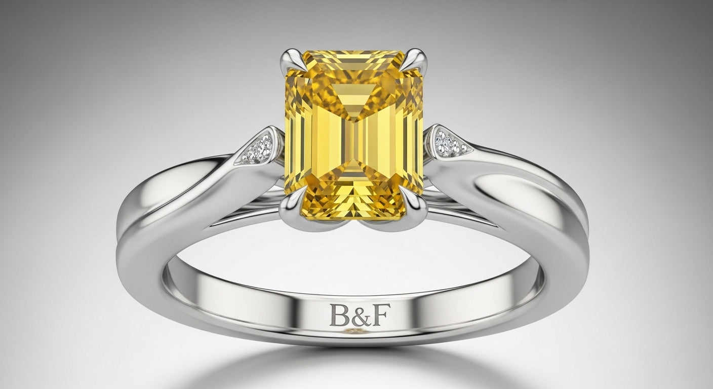 Yellow diamond ring