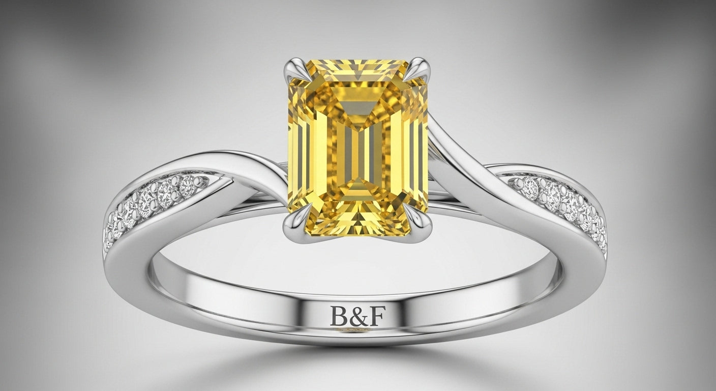Yellow diamond engagement ring