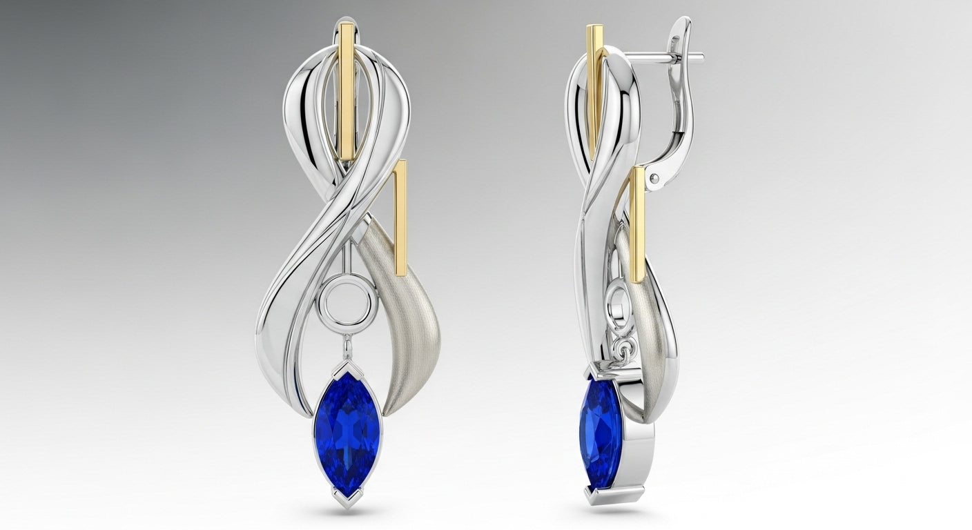 Sapphire earring