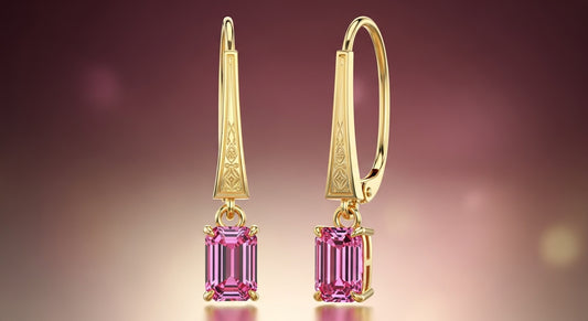 Pink diamonds earring